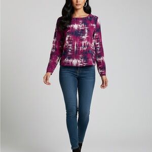 Banana Republic Petite Abstract Print Blouse – Size M (Petite)